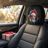 Cute Christmas Car Decor 2Pcs Santa Headrest Covers, Printed Pillow Cases, Universal Fit Funny Holiday Interior Styling for Most Vehicles, Soft