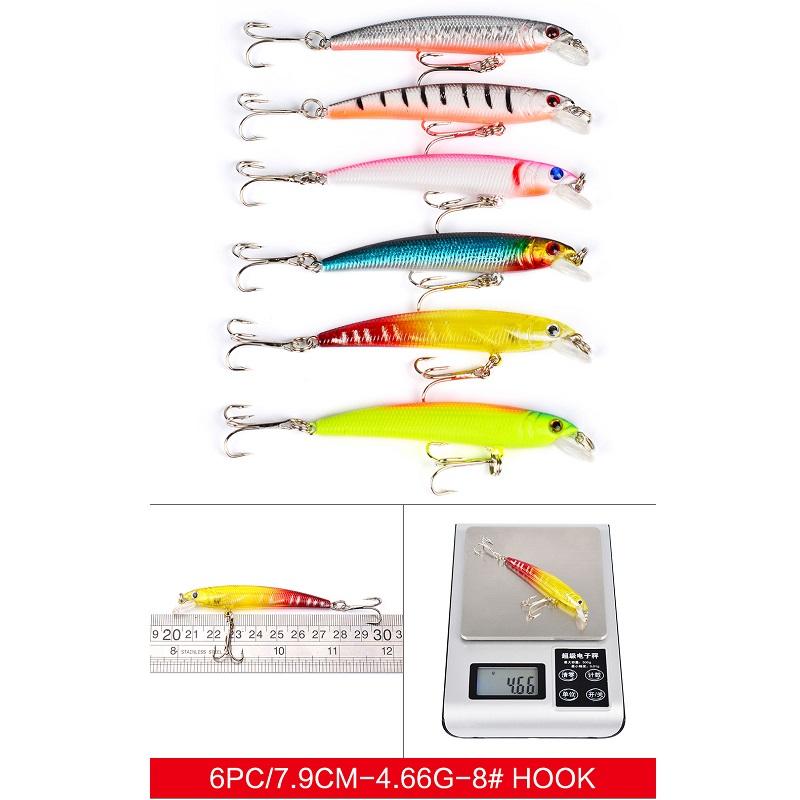 53 набора наживок, смешанных с твердой наживкой, свободно сочетаемых с окунем с перекрестным ртом, все в одном миксе