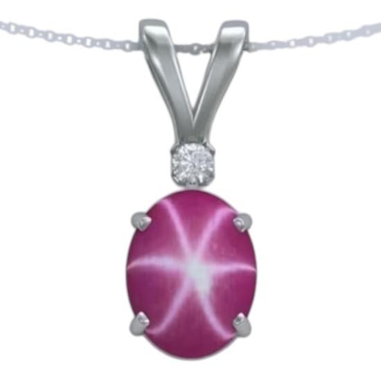 Pink Star Sapphire Pendant, 925 Sterling Silver, September Birthstone, Vintage Jewelry, Handmade Product, Stylish Pendant For Her