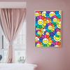 Abstract Colorful Smile Sunflowers Cartoon Posters Prints Canvas Painting Kawaii Pop Art For Kid Bedroom Home Decor Cuadros