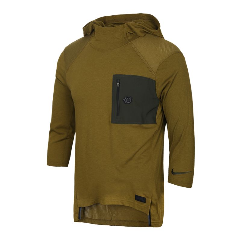 Nike Мужской топ с капюшоном 3/4 Dri-FIT KD Зеленый AJ0376-399