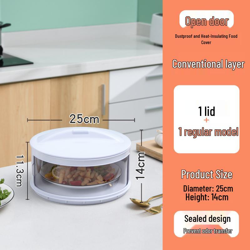 Многослойная утепленная крышка для еды: Пыленепроницаемый, сохраняющий свежесть пластиковый контейнер для хранения остатков