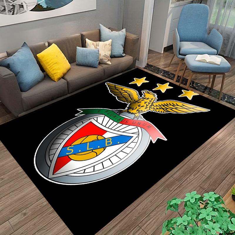 "Eagle Emblem Carpet with Stars, SLB Logo Design on Black Background" Suitable for use as an anti-slip for living room bedroom sofas