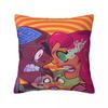 Cartoon Go Pillow Cover T-Teen Square Pillow Case Cushion Cover Retro Trendy Graphic Pillowcases For Sofa Home Decorative