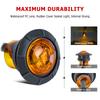 Amber LED Clearance Bullet Marker Lights 3/4 INCH Button Side LED Marker Light For Trailer Truck Accessories RV Car Bus Van 4pcs