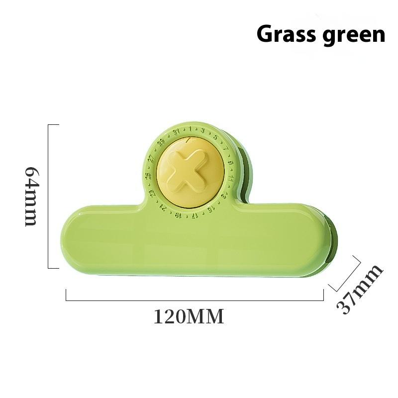Creative Magnetic Timing Bag Sealing Clip Dopamine Moisture-Proof Snack Chip Clamp With Date Circle Food Fresh-Keeping Sealer