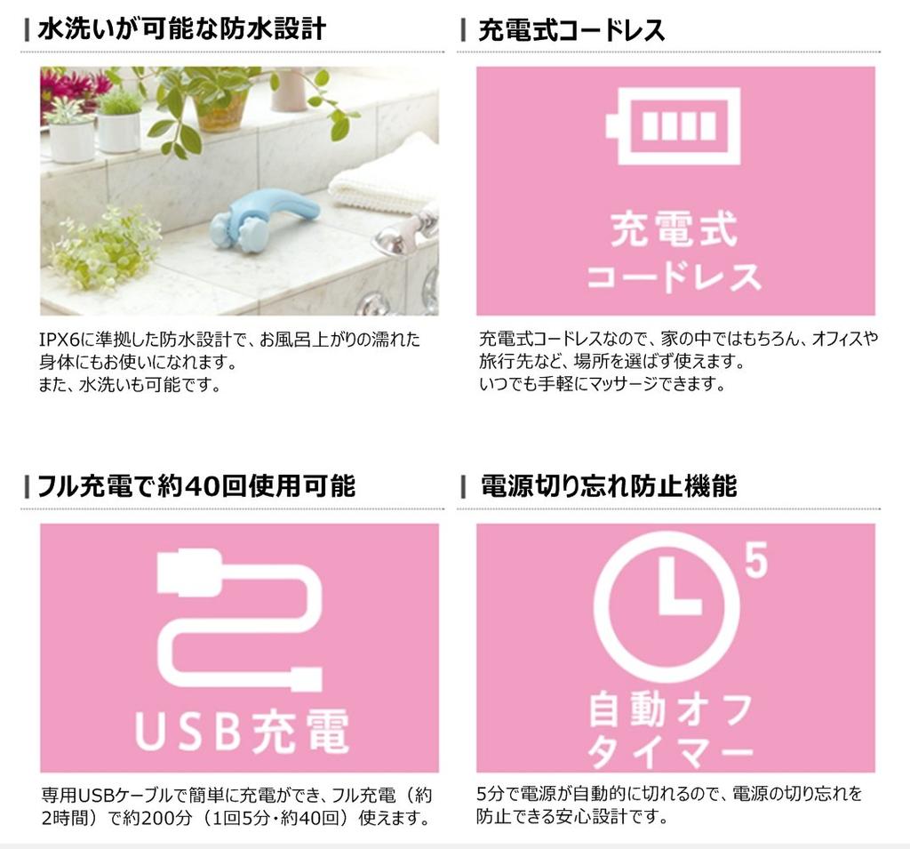 ELECOM Handy Roller Massager ECLEAR Pink HCM-RV01PN