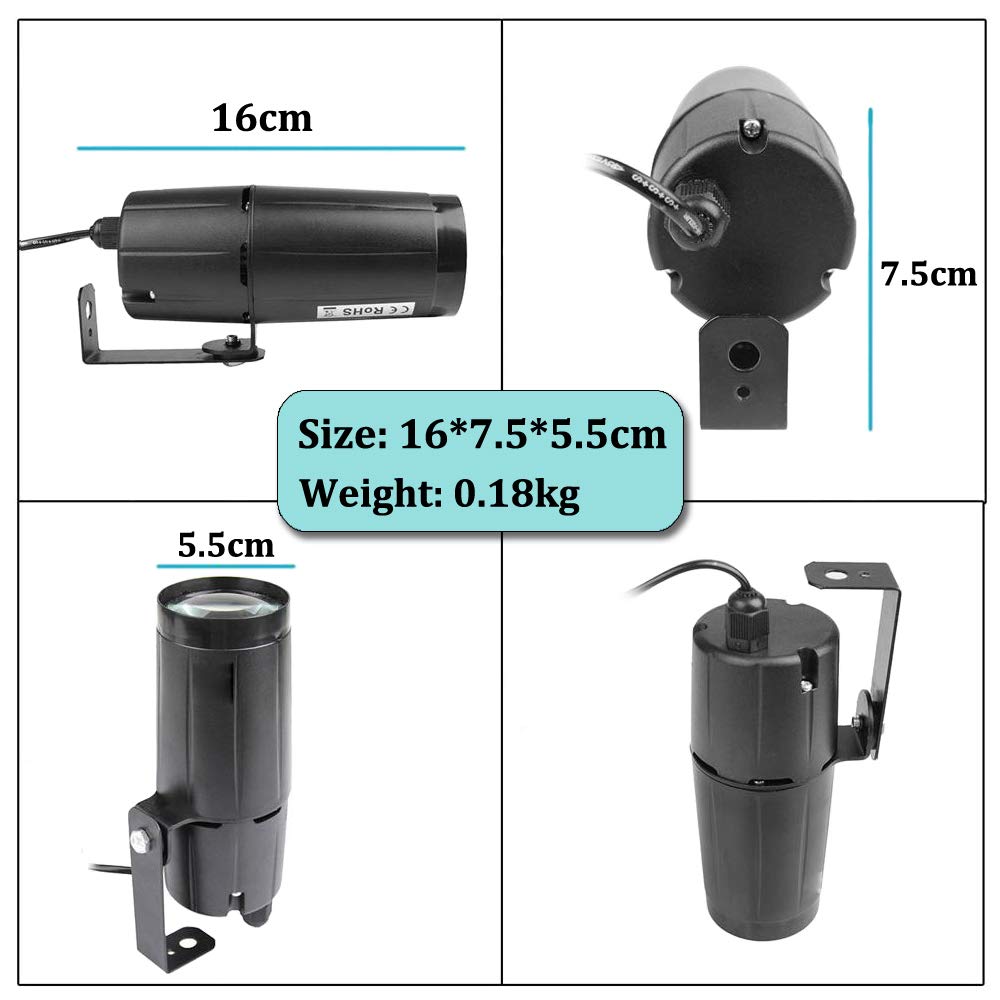 5W LED Stage Spotlight DJ Party Mirror Ball Effect Lights AC110-220V LED Beam Stage Light For Home Club Disco Wedding Decoration