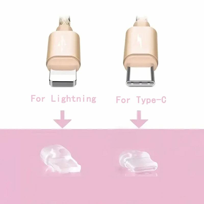 Cute Silver Clover Phone Dust Plug Accessories Decoration Hanging Pendant for iPhone for Samsung Type-C Charging Port2