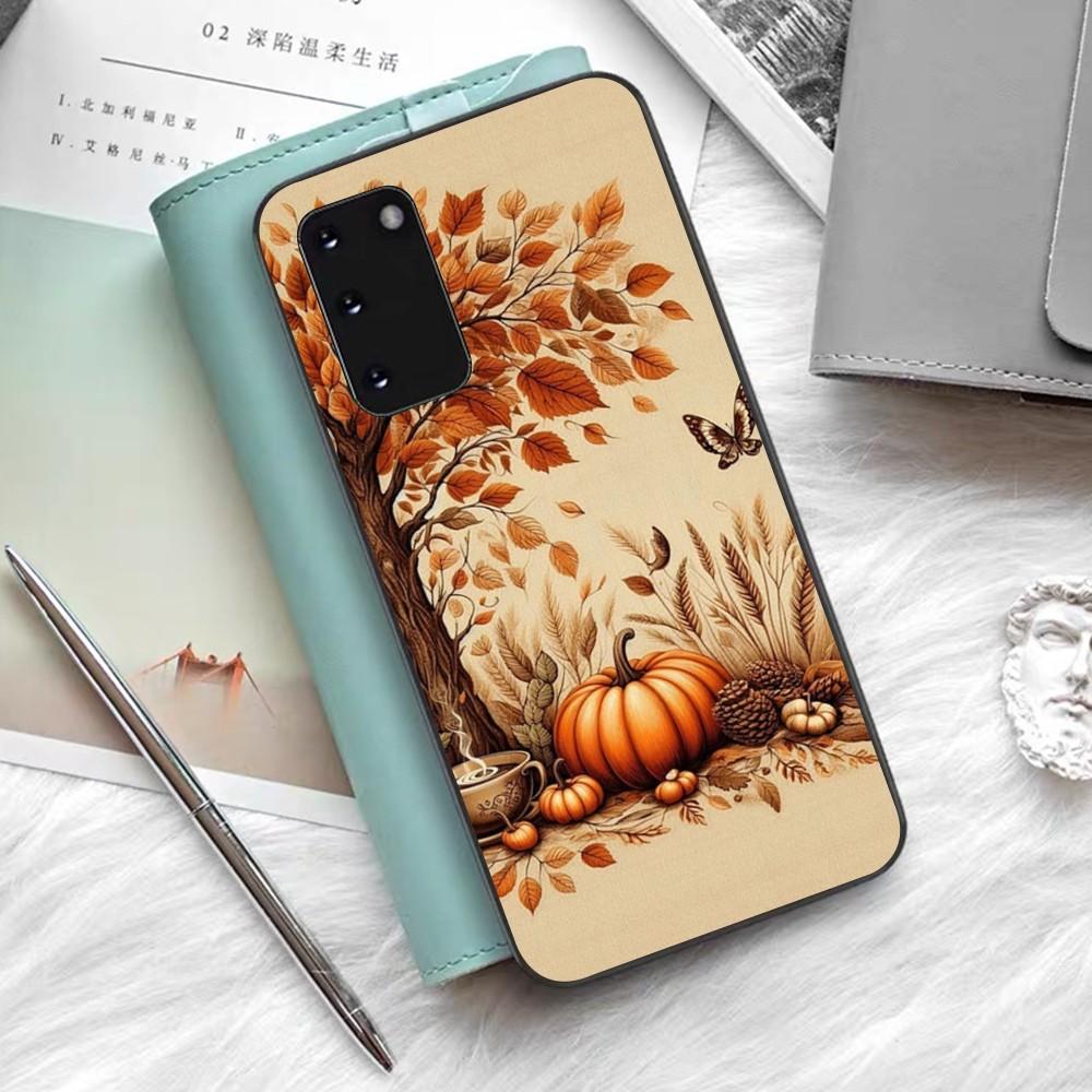 Чехол для телефона «Счастливая тыква Осень» Силиконовый PC+TPU Для Samsung S10 20 30 22 23 24 Plus Lite Ultra Чехол