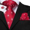 Шелковый мужской галстук Рождественский галстук-бабочка Ascot, галстук, носовой платок, запонки, вечерние мероприятия