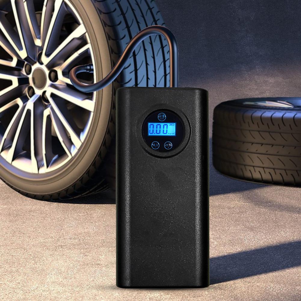 Электрический воздушный компрессор, перезаряжаемый, высокоточный, ручной воздушный насос, ЖК-дисплей, электрический шинный насос с цифровым манометром