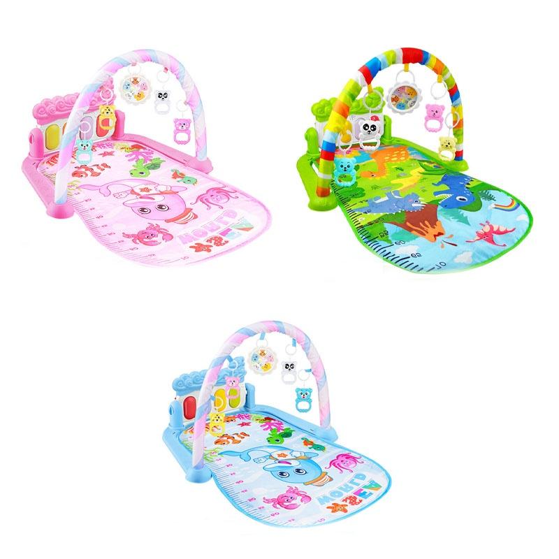 Fitness Newborn Rack And Interactive Pedal Piano Toy With Lights Music And