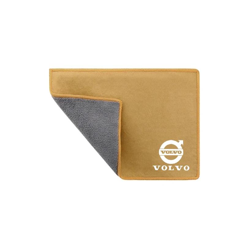 Микрофибровая салфетка с логотипом автомобиля Автомобильные аксессуары для чистки и ухода Для Volvo V90 V60 V40 XC90 S60 C30 XC60 V50 V70 S90 XC40 S80 T6 Olestar
