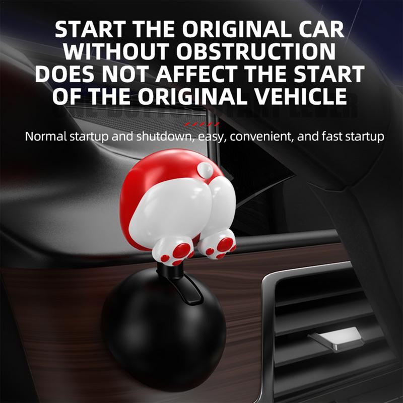 Очаровательное украшение кнопки запуска автомобиля, автоматическая кнопка запуска, рокер, в форме собачьей попы, джойстик двигателя автомобиля, аксессуары для транспортных средств
