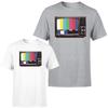 Retro TV Unisex T Shirt Old Style Television Showing Bars Of Colour Funny Tee