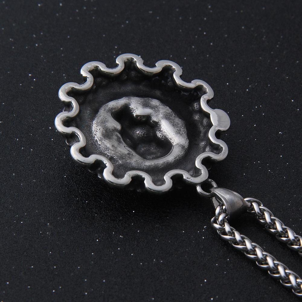 2025 Нержавеющая сталь Викинг Гадание Алфавит Шарм Ожерелья Серебряный Цвет Волчья Лапа Длинные Ожерелья Ювелирные Изделия Колье Модные Аксессуары Креативный Подарок