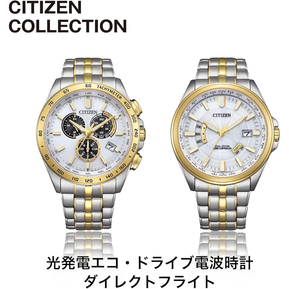 Citizen Eco-Drive Radio-Controlled Watch Gold 3-Hand Model 10 ATM Water Resistant Men's