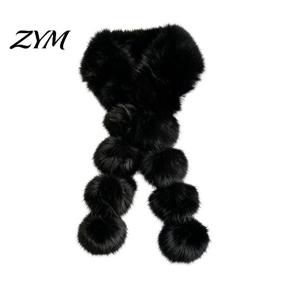 Soft Imitation Fur Scarf Women Faux Scarf, Winter Neck Warmer with Magnetic Buckle, Casual Daily Wear Elegant Draping Design Plush Long Collar