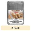 2 Pack Aluminum Baking Tray Non-Stick Cookie Sheet Eco-Friendly Easy Clean Efficient Heat Distribution Perfect Parties Family