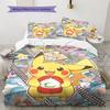 Pokémon Pikachu Cute Style Bedding Set, 1 Duvet Cover & 2 Pillowcases, Home Decor, Perfect Gift for Pokémon Lovers