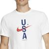 Nike T Shirts Men's White Crew Neck Moderate Straight Fit CK0455-100