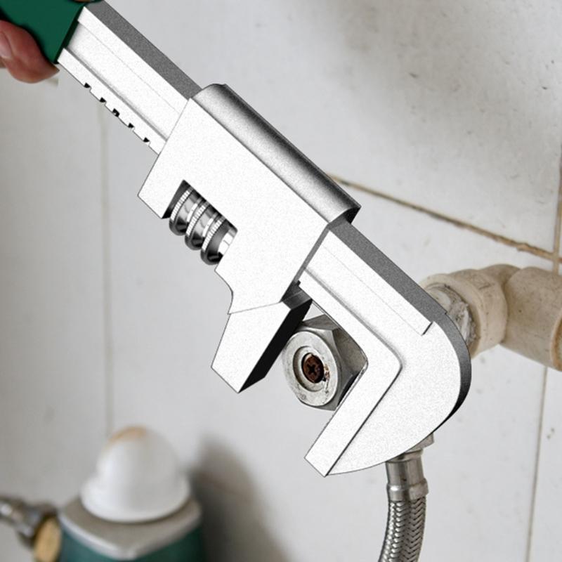 Multifunctional Right Angle Adjustable Wrench With Wide Jaw Opening Up To 9.8cm For Automotive Mechanics And DIYer Use