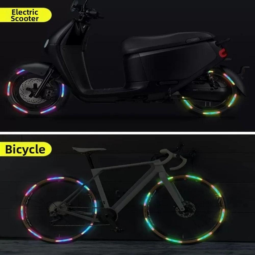 20Pcs Seven-Color Laser Wheel Hub Reflective Sticker Anti-Collision Luminous Sticker Car