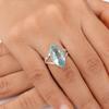 Sky Blue Topaz Gemstone 925 Stamped Silver Jewelry Handmade Women Designer Ring RR-23-3