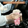 Cute Pink Heart Pattern Travel Mug, Insulated Coffee Tumbler Reusable Stainless Steel Vacuum Cup, Aesthetic Thermal Bottle for Gift Office School