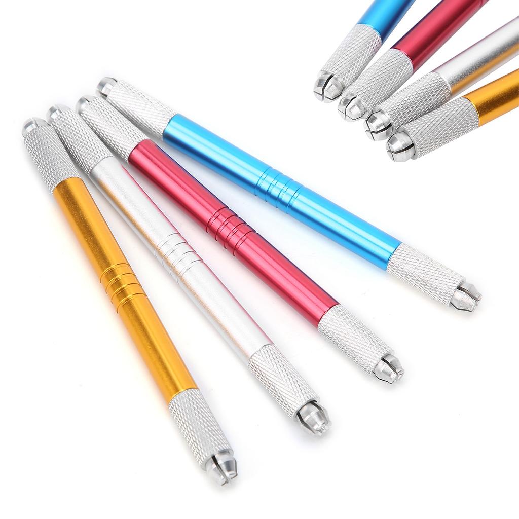4 шт. Ручка для микроблейдинга ручная Алюминиевый сплав Набор аксессуаров для макияжа, татуажа бровей