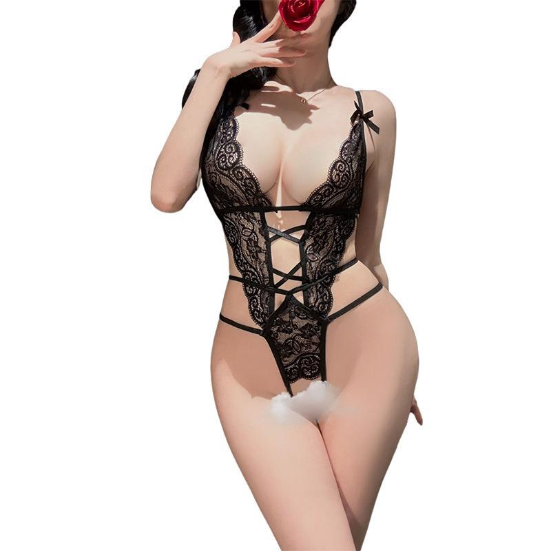Sexy Lingerie Sexy Couple Dating One-piece Pajamas Lace Uniform Temptation Hollow Passion Suit Free from Pure Desire