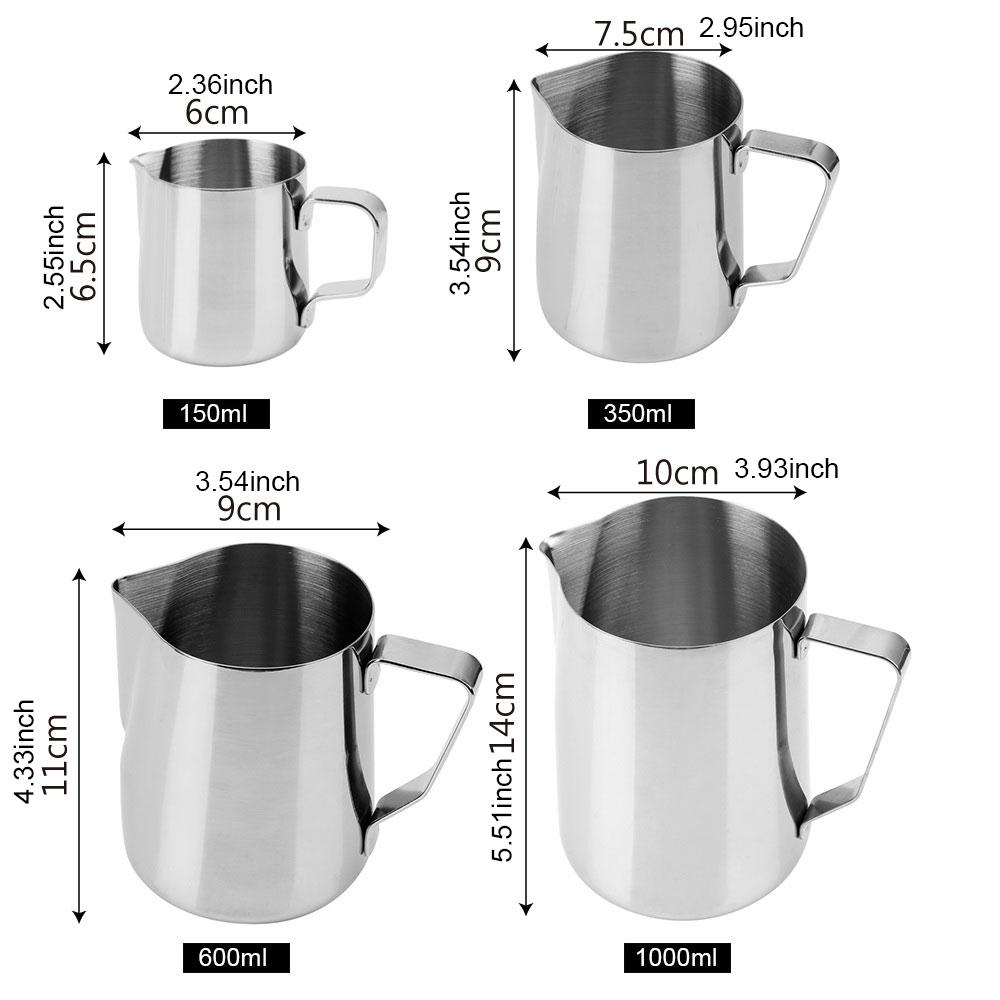 HILIFE Kitchen Tools Coffee Pitcher Barista Craft Coffee Latte Pitcher Stainless Steel Milk Frothing Jug Espresso Pull Flower Cup