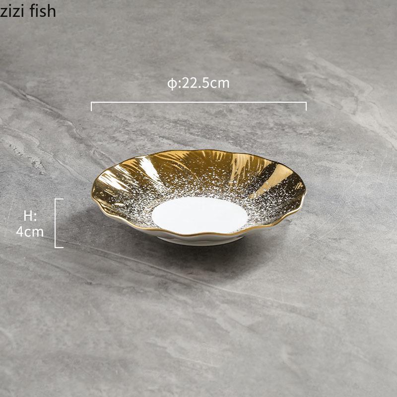 Креативная керамическая глубокая тарелка с эффектом сыпучего песка, салатная тарелка, итальянская тарелка для лапши, десертные тарелки, специальная посуда для молекулярной кухни