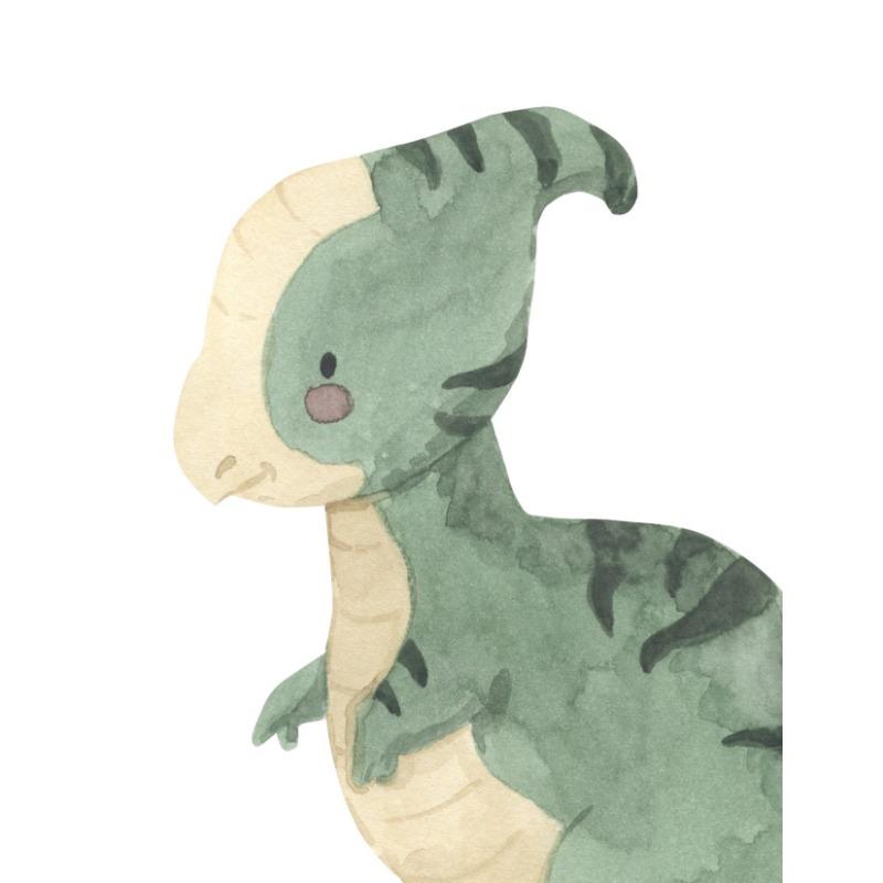 Акварельный мультяшный динозавр Персонализированные плакаты и принты Печать на холсте Настенное искусство Картина для детской комнаты Декор для детской