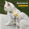 Cat Harness Leash Collar Set Adjustable Cartoon Bee Double Layer Dog Harness for Small Medium Pet Collar Accessories