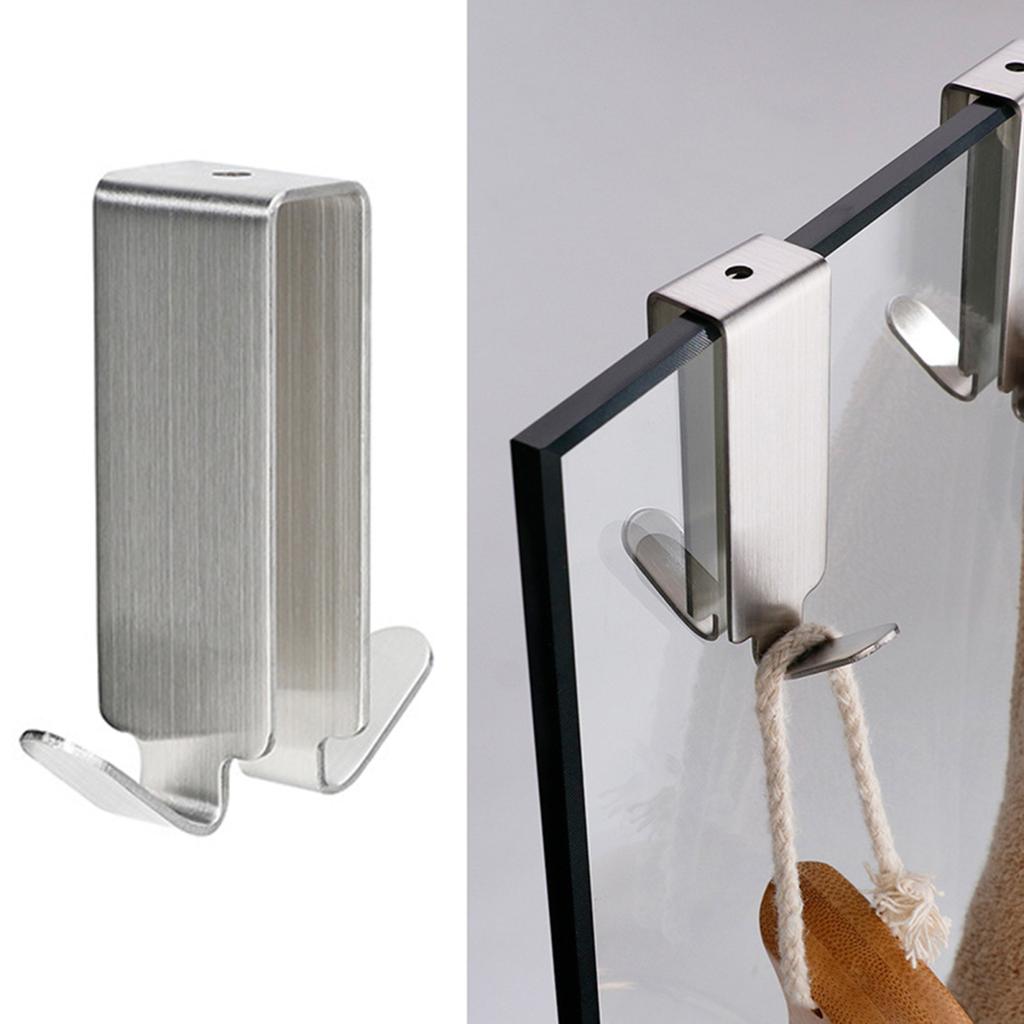 Двухсторонние крючки из нержавеющей стали Yousheng, крючок для полотенец без сверла, для стеклянной стены, для ванной комнаты, органайзер для хранения вещей, вешалка для рюкзака, кухонная утварь