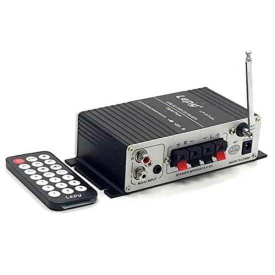 LEPY 2ch Compact Audio Card Remote Control Bluetooth Output 20W 20W Stereo Adapter Усилитель, USB/SD воспроизведение, в комплекте, совместим, + Hi-Fi