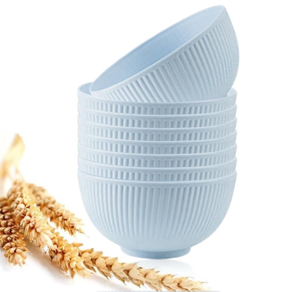 8Pcs Cereal Bowl Set Unbreakable Bowl Lightweight Reusable Dessert and Salad Bowl Durable Breakfast Bowl Soup Bowl Dishwasher