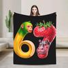 Six Seven Santa Christmas Funny Italian Brainrot Meme Plush Blanket for Kids Soft Throw Blanket Bedroom Bedspread Design
