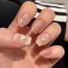 Butter Gradient Glitter Point Nail Tips [24tips]
