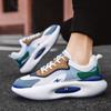 Спортивная обувь для мужчин. Новинка 2023 года. Мужские дышащие кроссовки из тканого материала с низким верхом и толстой подошвой.