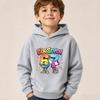2026 New Autumn/Winter Christmas Boys' Rainbow Pattern Cartoon Hoodie "SIX SEVEN 67" - Trendy Streetwear