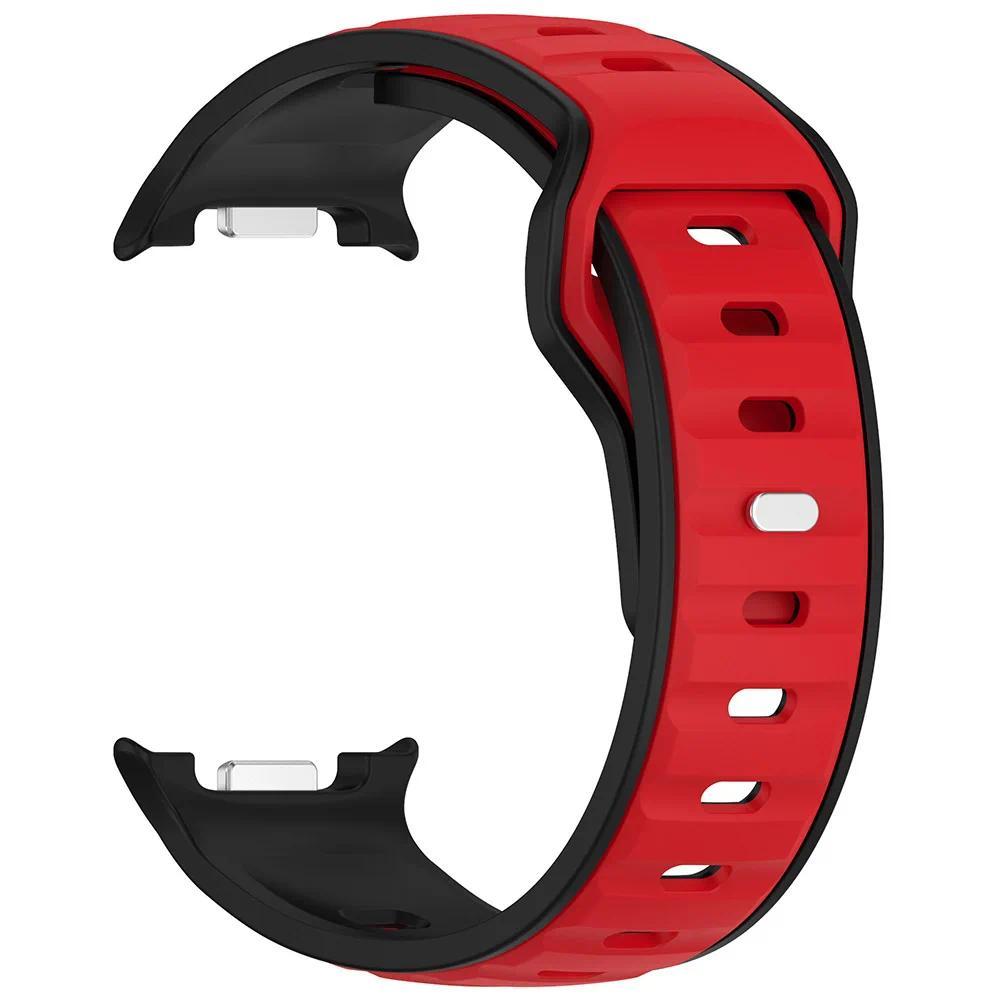 Силиконовый ремешок для Samsung Galaxy Watch 8 40 мм 44 мм/Watch 8 Classic Дышащий двухцветный силиконовый ремешок