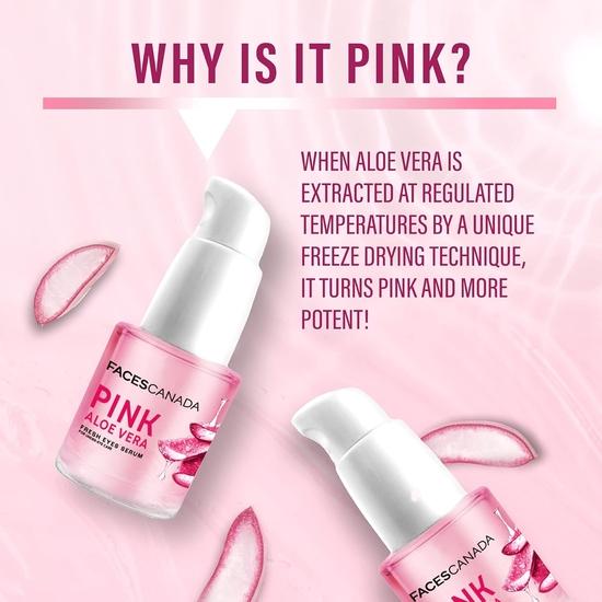 FACESCANADA Розовая сыворотка для кожи под глазами с алоэ вера Fresh Eyes, 15 мл | Экстракты сквалена, гамамелиса и киноа | Антивозрастное действие, осветление