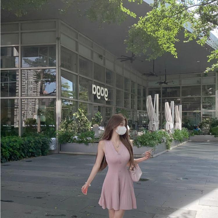 Элегантное платье-майка без рукавов из ледяного шелка с облегающим кроем для женщин