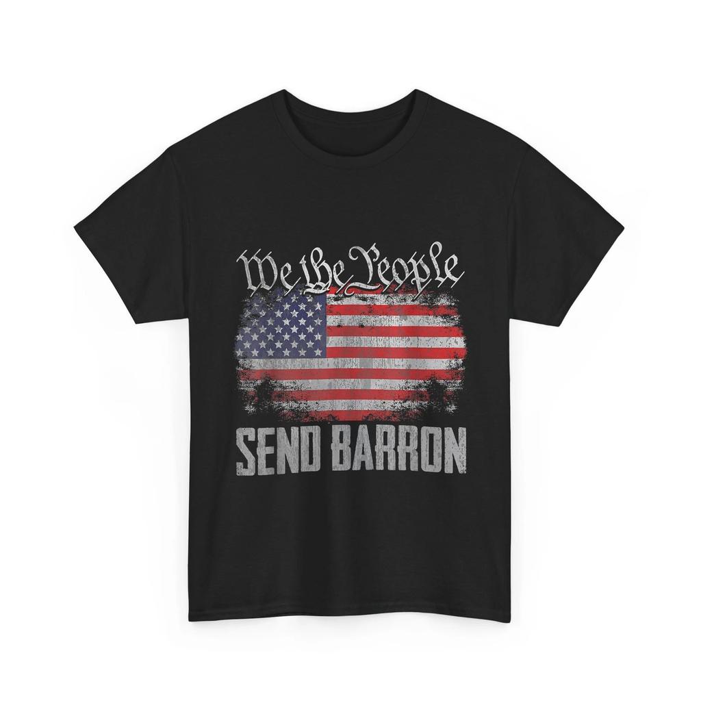 Отправьте рубашку с флагом США Barron, Футболка с флагом США «Мы, народ»