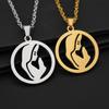 Hollow Praying Girl Pendant Necklace Niche Trend Necklace Women's Accessories