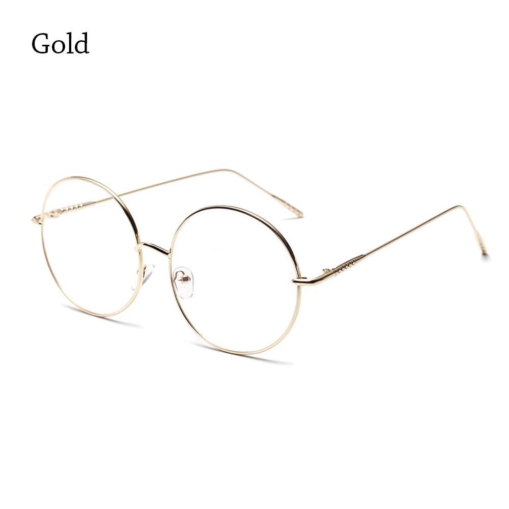 Женские и мужские большие металлические круглые очки для ухода за зрением, оправа для очков, оптические очки
