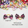 100pcs Cute Pet Hair Bows 100% Handmade Elegant Durable Dog Hair Accessories Flower Pet Grooming Supplies Small Dog Hair Clips